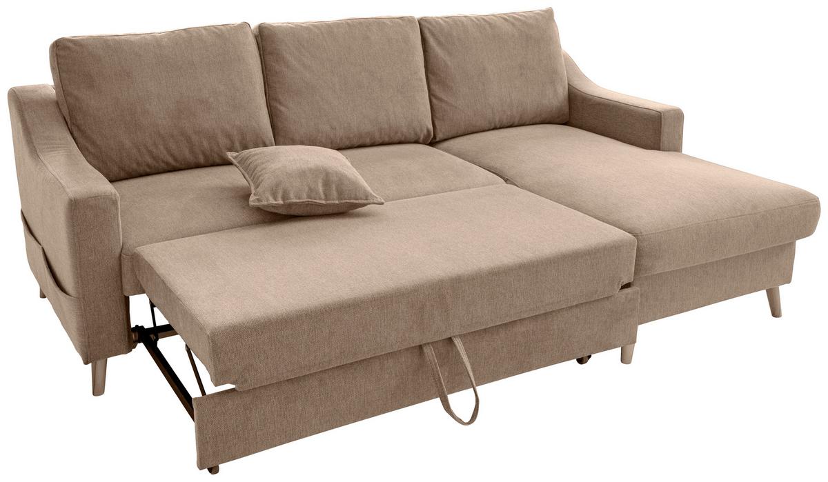 Ecksofa Valentina Hellbraun S: 228x150 Cm - Hellbraun/Naturfarben, MODERN, Textil (228/150cm) - Livetastic