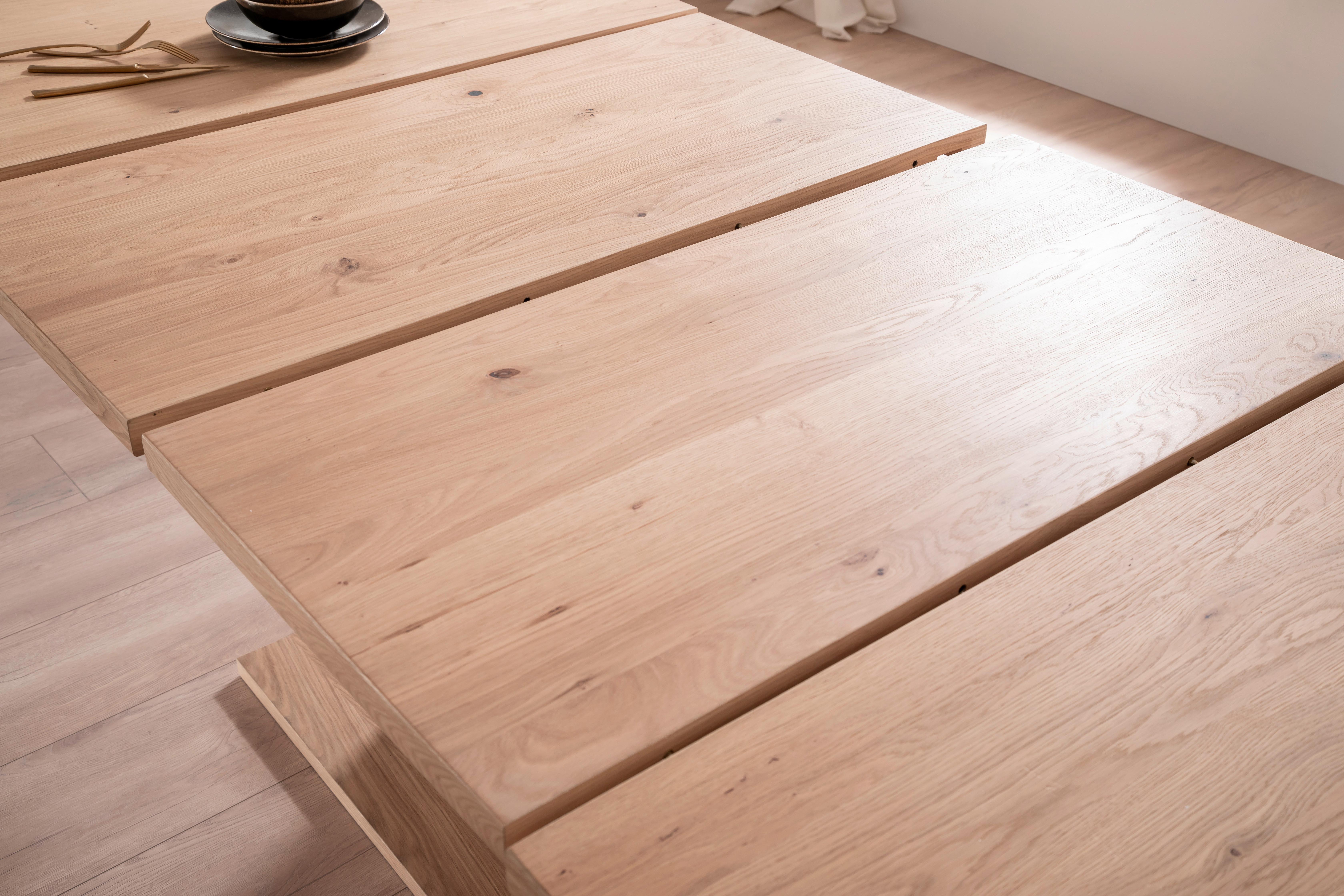 Esstisch ausziehbar Valencia 180-280x100 cm - Eiche Bianco/Anthrazit, Design, Holz/Holzwerkstoff (180-280/100/78cm) - MID.YOU