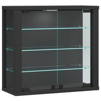 Hängevitrine Vitrosa Anthrazit Dekor B:43cm - Anthrazit, Design, Glas/Holzwerkstoff (43/40/18cm) - MID.YOU