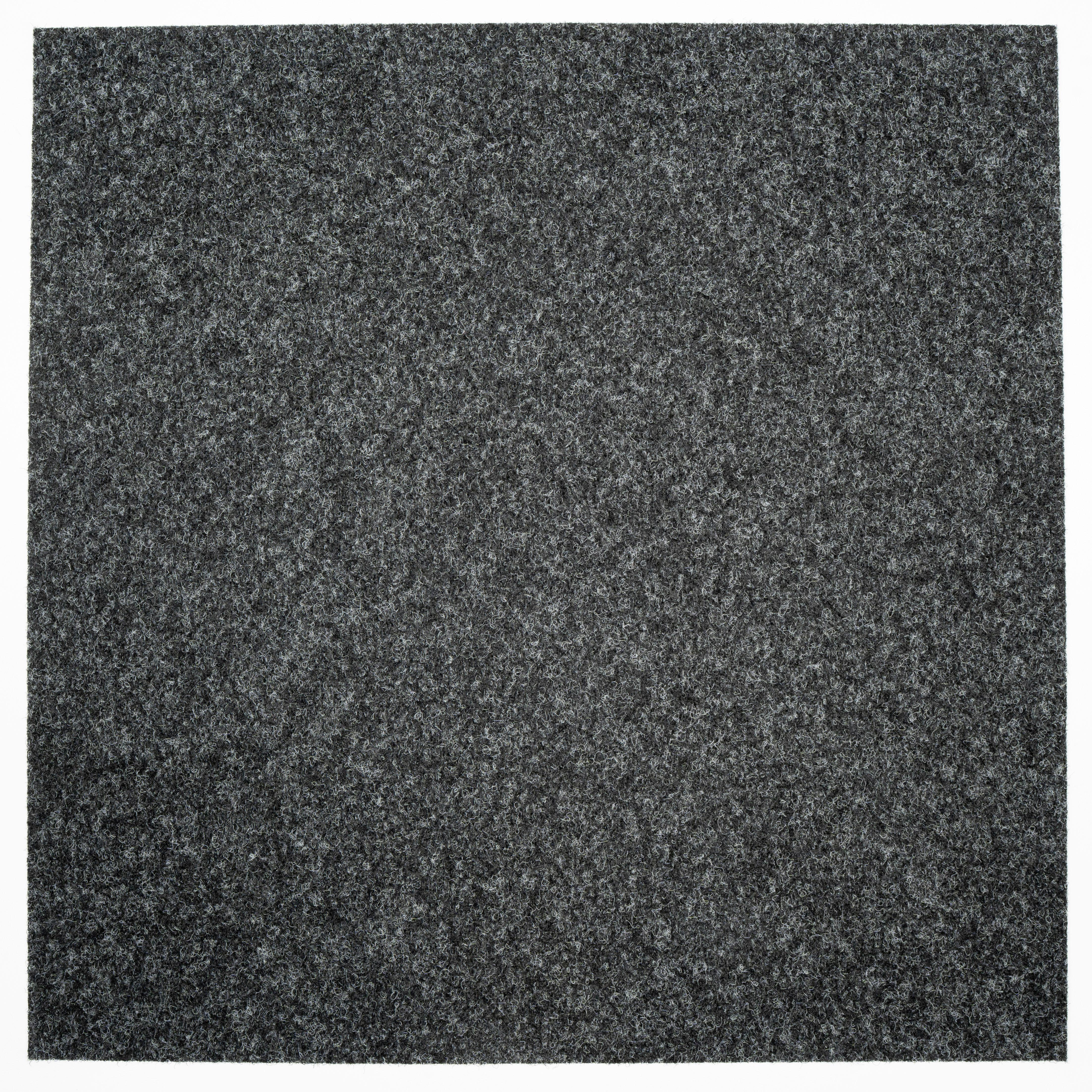 Teppichfliese Anthrazit Dynamic 50x50cm Florhöhe 6,5mm - Anthrazit, Basics, Textil (50/50cm)