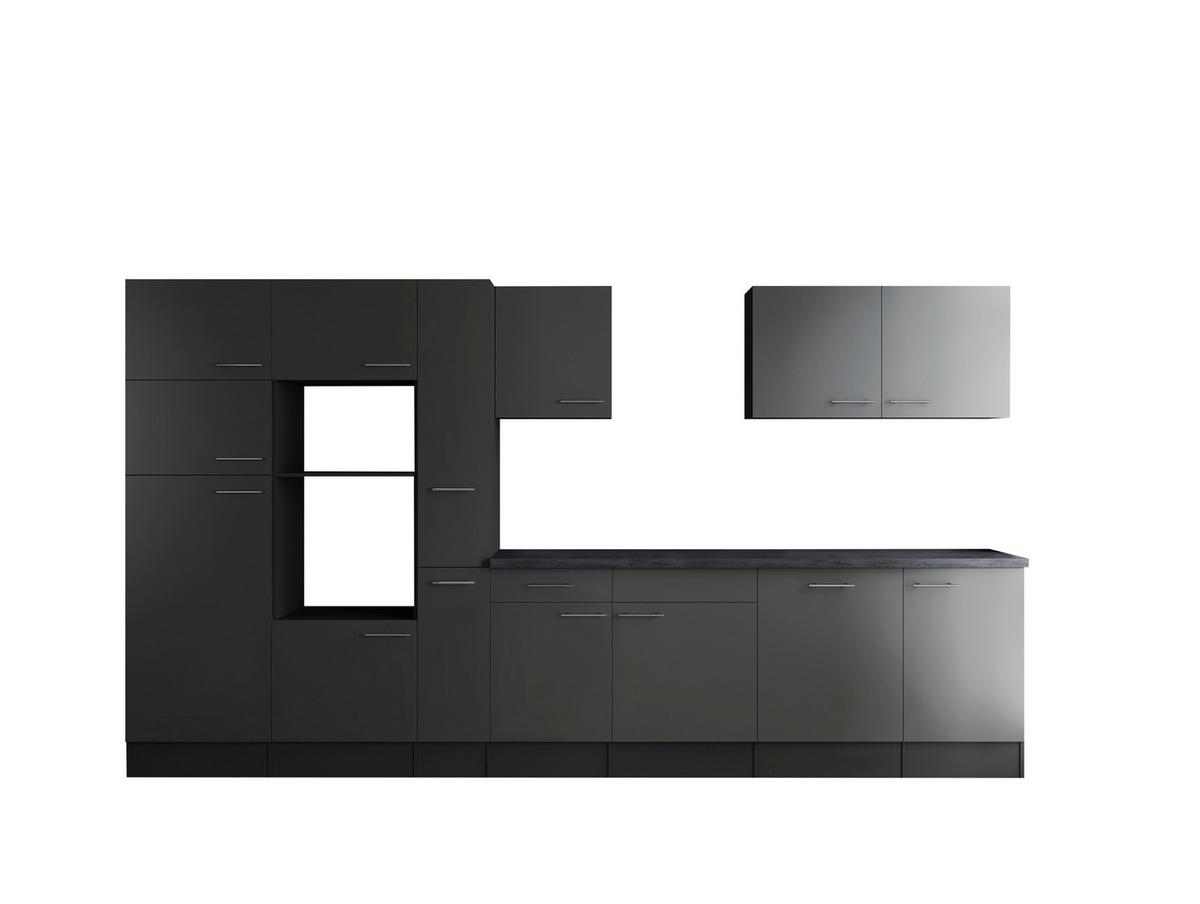 Küchenleerblock Oliver Grau B: 370 cm - Grau, Design, Holzwerkstoff (370cm) - Respekta