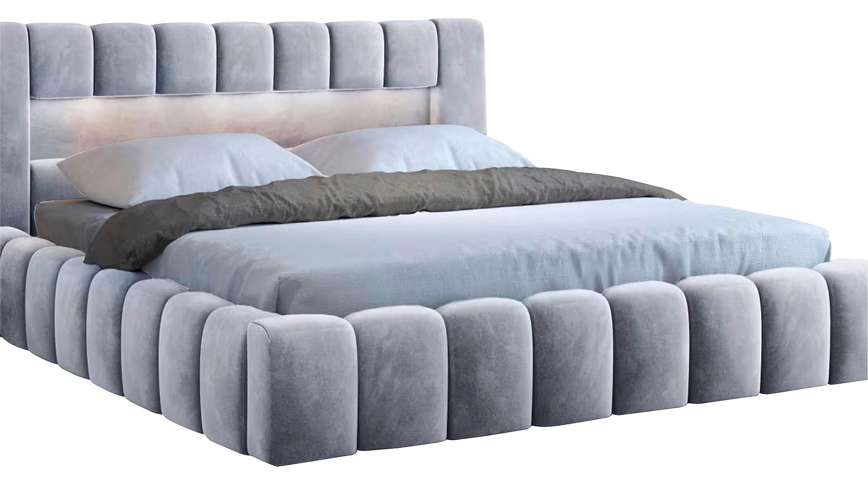 Polsterbett Lamica Grau Lf: 160x200 Cm - Schwarz/Weiß, MODERN, Holz (160/200cm) - MID.YOU