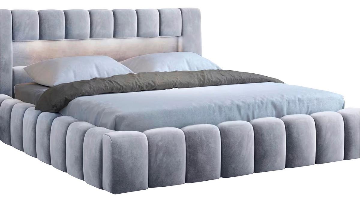 Polsterbett Lamica Hellgrau Lf: 180x200 Cm - Hellgrau/Schwarz, MODERN, Holz (180/200cm) - MID.YOU