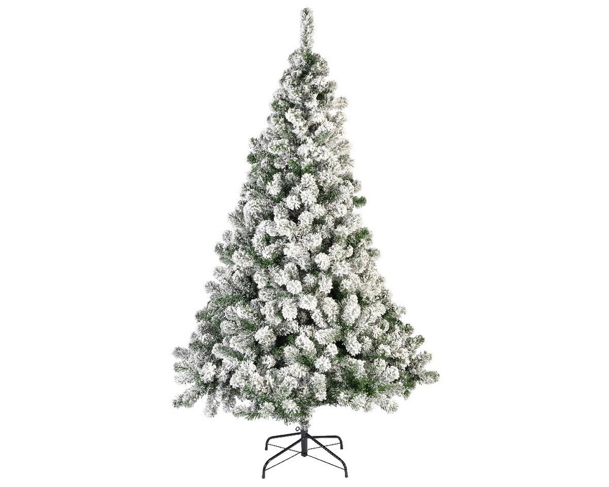 Vianočný stromček výška: 210 cm - biela/zelená, Konventionell, kov/plast (137/210cm) - Mömax