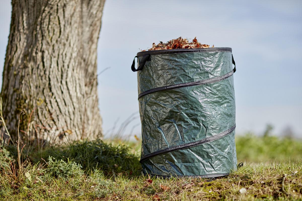 Gartenabfallsack Poppi 160 L Ø 55 cm, Reißfest U. Faltbar - Grün, Kunststoff (55cm) - Homezone