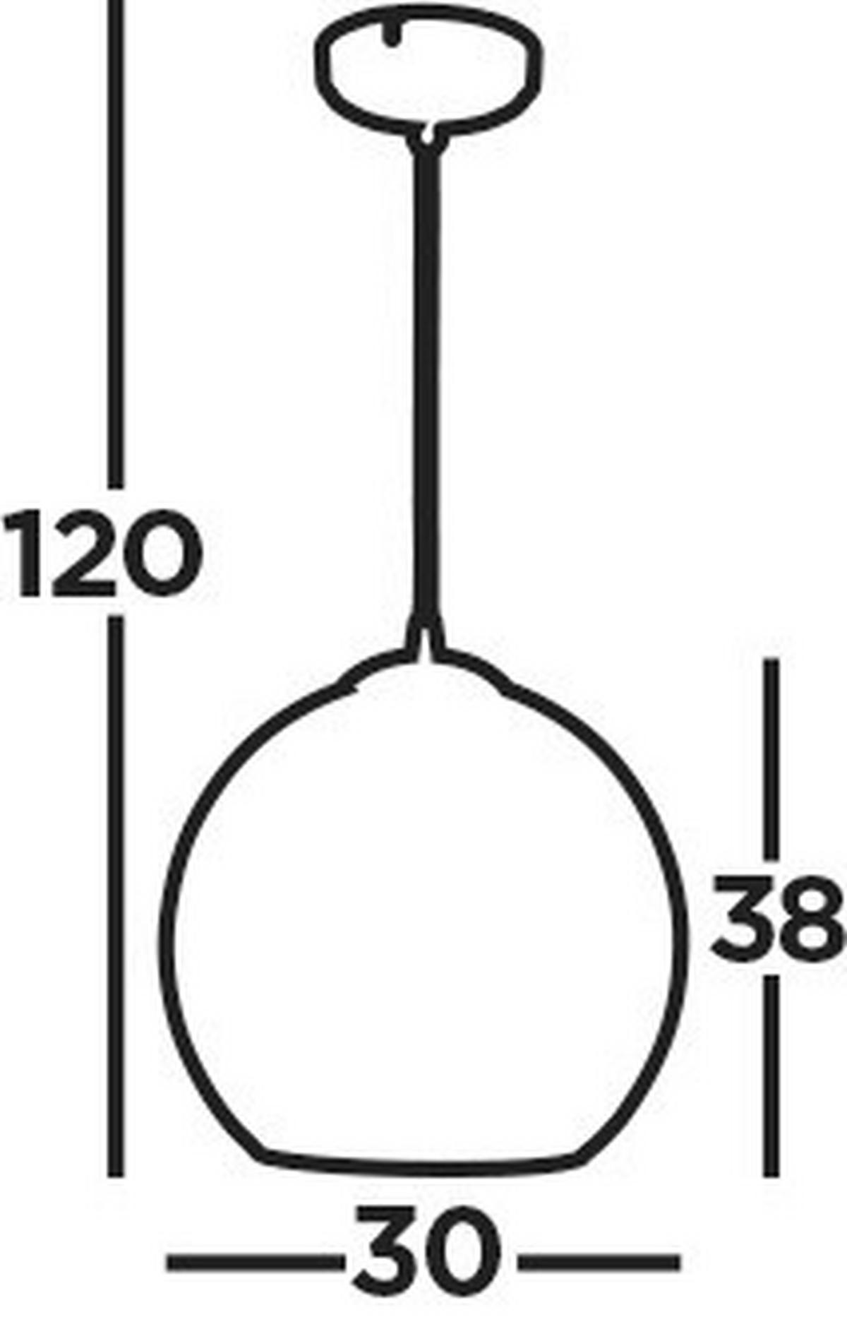 Hängeleuchte Balls H: 120 cm 1-Flammig, höhenverstellbar - Chromfarben, Design, Glas/Metall (30/120cm)