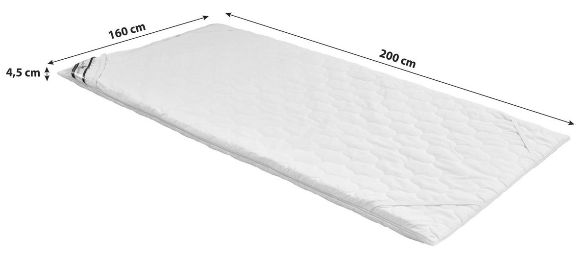 Topper Polly 160x200 Cm Polyurethanschaumkern - Weiß, Basics, Textil (160/200cm) - FAN