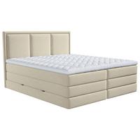 Boxspringbett Swing Webstoff Beige 140x200 Cm - Beige, Design, Holzwerkstoff/Textil (140/200cm) - MID.YOU