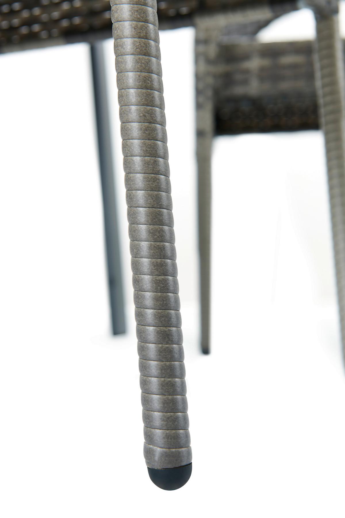 Gartensessel Stapelbar Pia Stall / Kunststoff - Grau, MODERN, Kunststoff/Metall (58/85/65cm) - Beldano