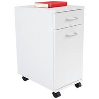 Rollcontainer Weiß Rimini 33x59,5x38 Cm - Weiß, MODERN, Holzwerkstoff (33/59,5/38cm)