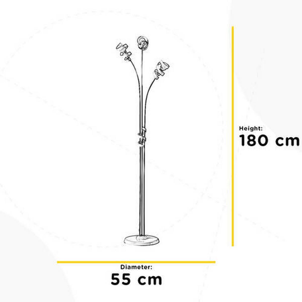 Stehleuchte 4812/Ptb - Weiß, Design, Metall (55/190cm)