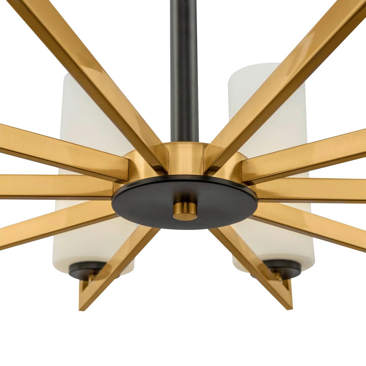Kronleuchter Fortano - Messingfarben, Basics, Glas/Metall (86/53,4/86cm) - MAYTONI