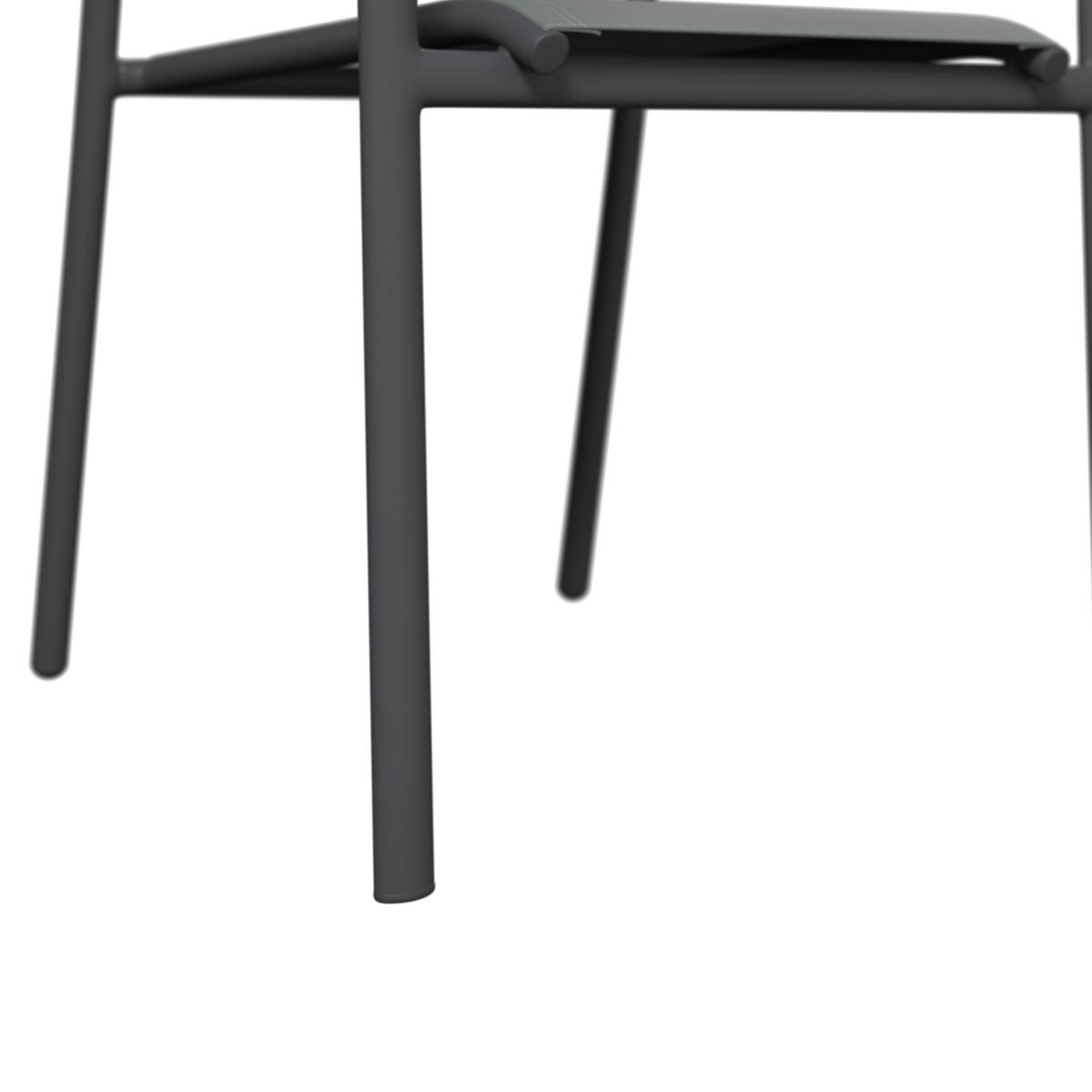 Gartensessel Paris - Anthrazit/Weiß, MODERN, Textil/Metall (57/85/57cm) - Beldano