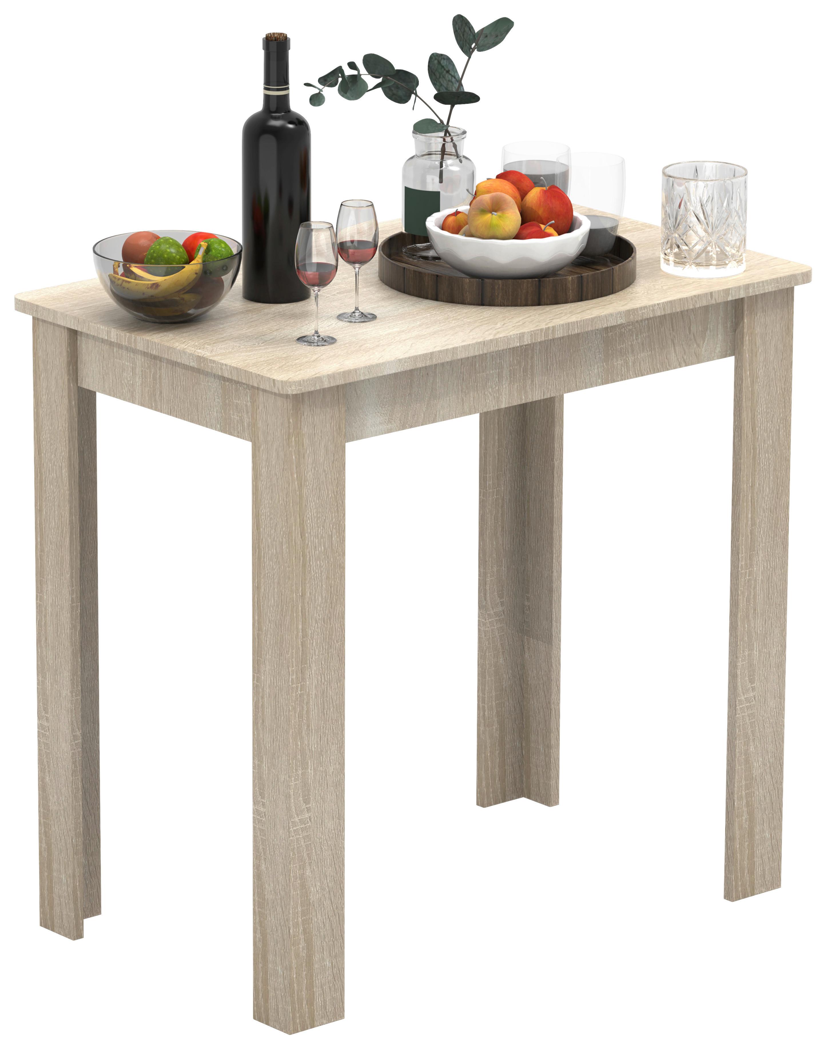 Esstisch Esal Sonoma Eiche B: 50 cm - Weiß/Sonoma Eiche, MODERN, Holzwerkstoff (80/76/50cm) - MID.YOU