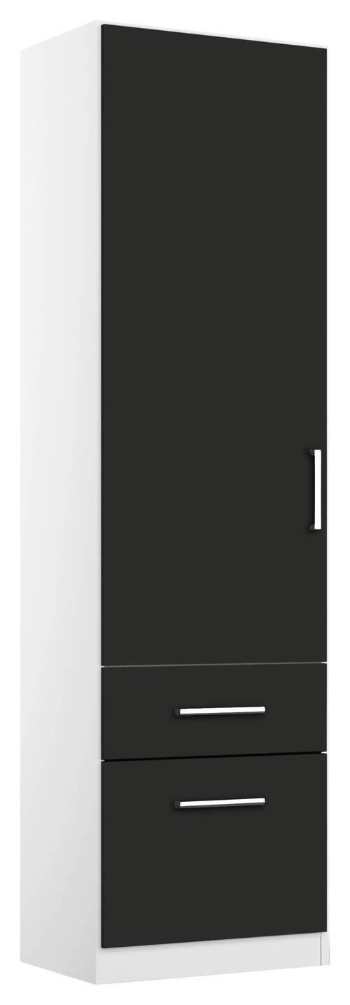 Drehtürenschrank 47 cm Berlin Weiß/Grau - Weiß/Grau, MODERN, Holzwerkstoff (47/197/54cm) - Rauch Möbel