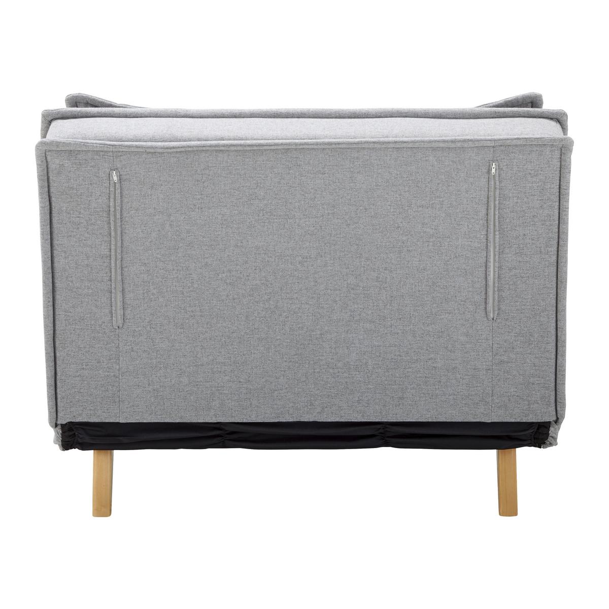 Rozkladacie kreslo LAYLA, svetlosivá - prírodná farba/svetlosivá, Modern, drevo/textil (104/92/84cm) - P & B