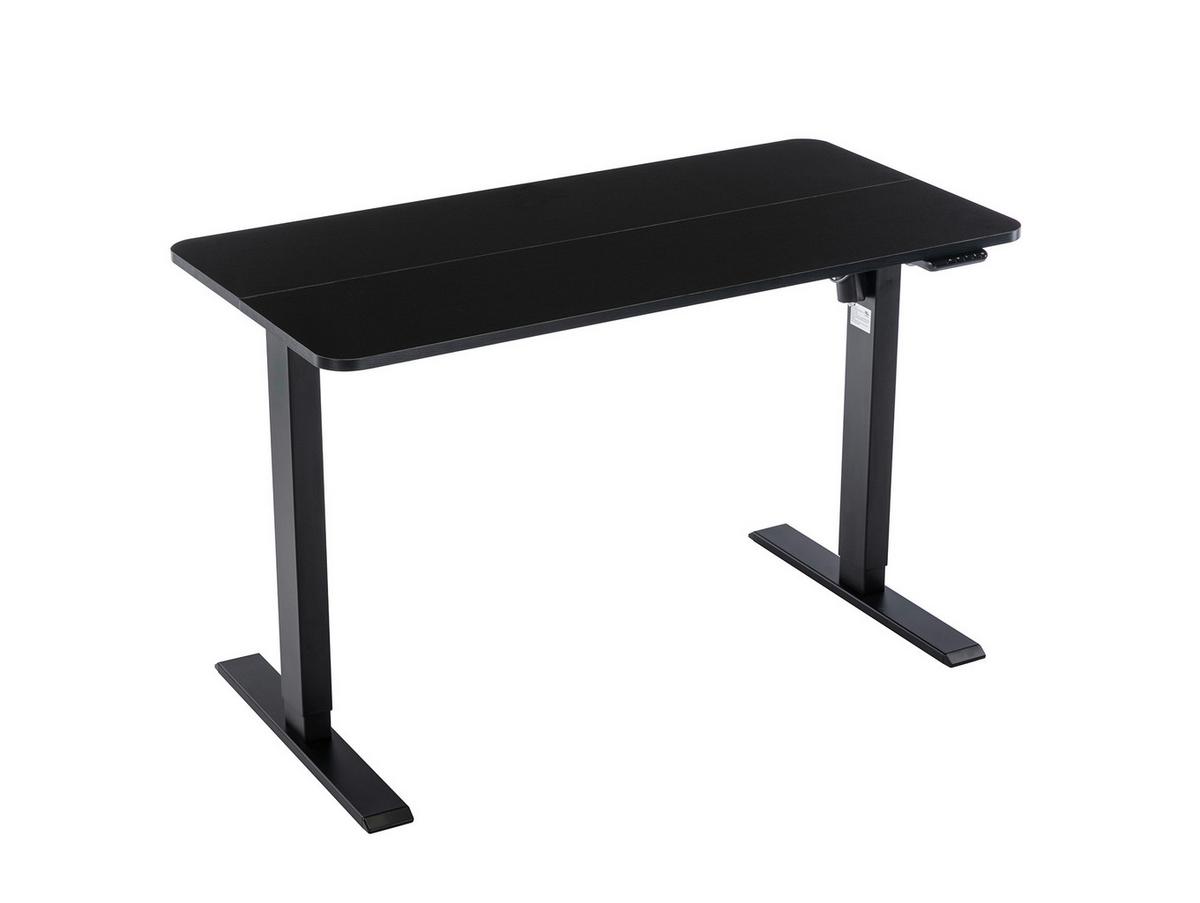 Schreibtisch B: 120 Cm H: 119,5-70,5 Cm Emil Schwarz - Schwarz, MODERN, Holzwerkstoff/Kunststoff (120/70,5-119,5/60cm)