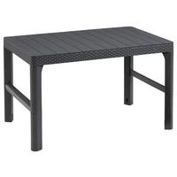 Gartentisch Höhenverstellbar Lyon Polyrattan L 116 Cm - Graphitfarben, MODERN, Kunststoff (116/40/64/72cm) - Keter