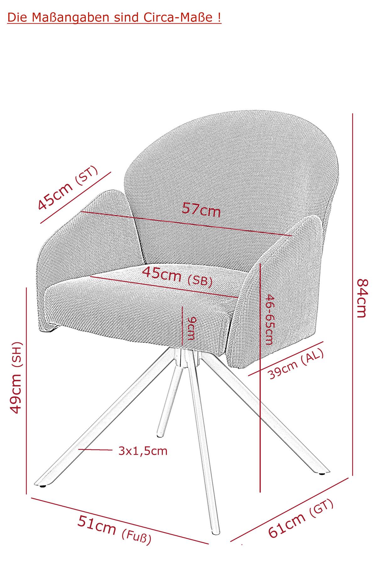 Armlehnstuhl-set Holly S 2er-Set - Grün, MODERN, Textil (56,5/84/61cm) - MID.YOU