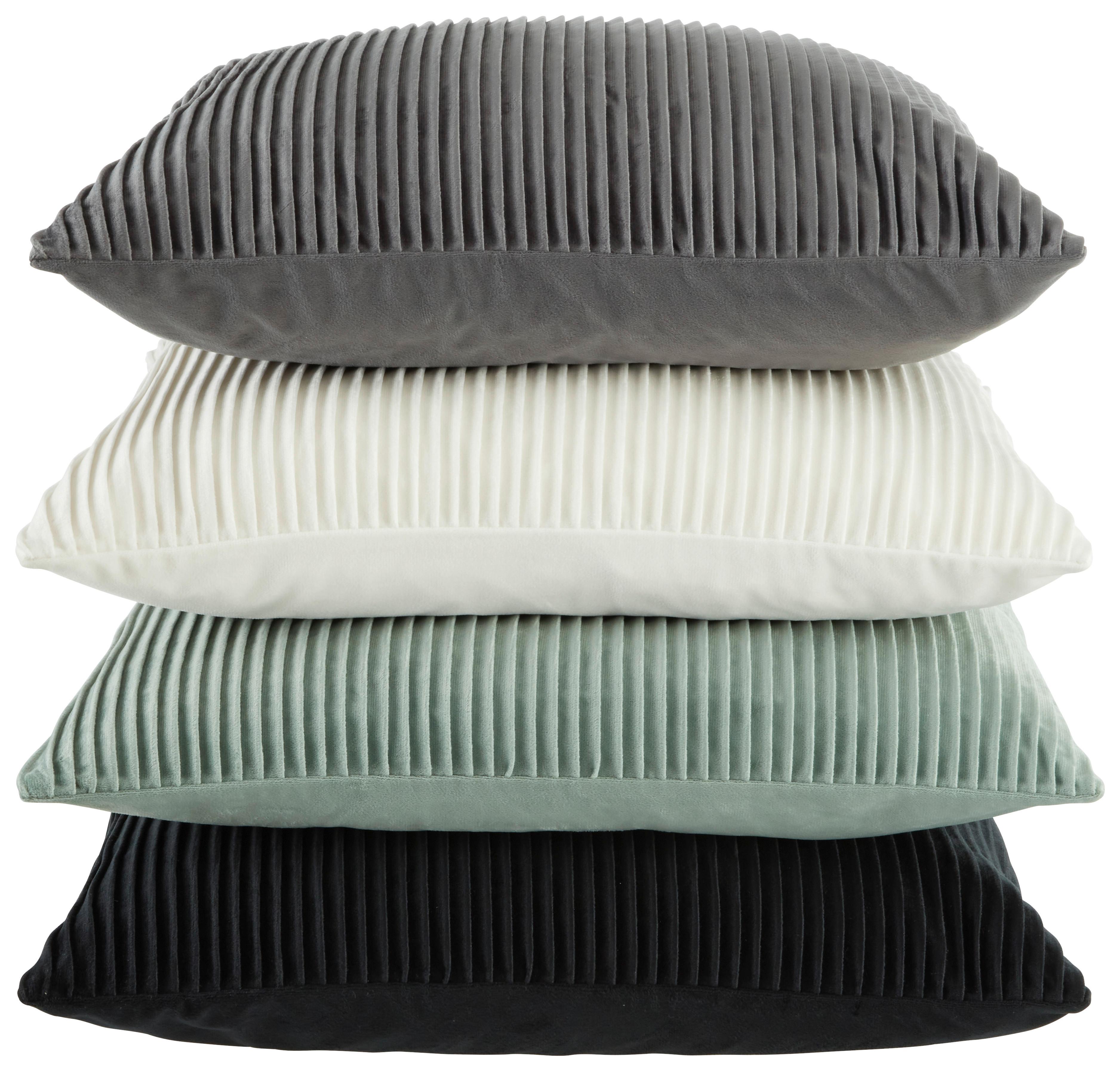 Dekorační polštář Melania, 45/45cm, černá - černá, Romantický / Rustikální, textil (45/45cm) - Modern Living