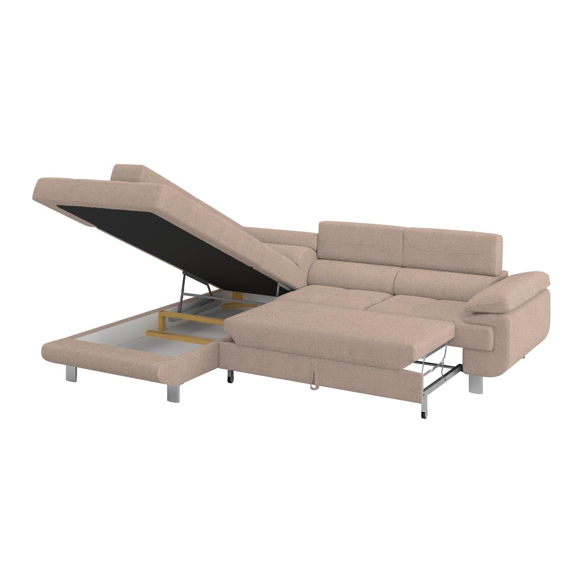 Ecksofa Savona - Beige, MODERN, Textil (230/270cm) - Ondega