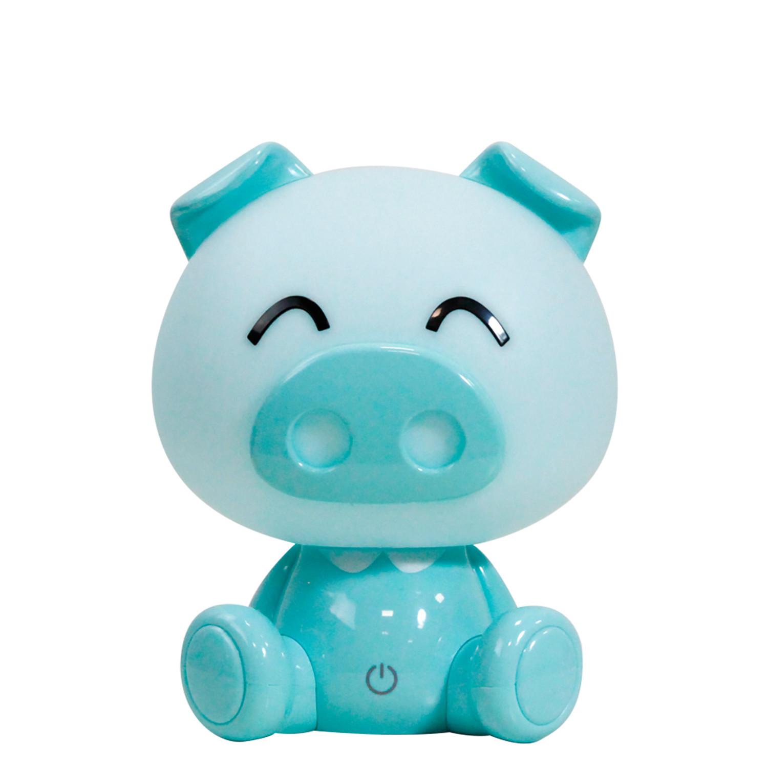 Kindertischleuchte 074/lc - Hellblau, Basics, Kunststoff (15/15/19cm)