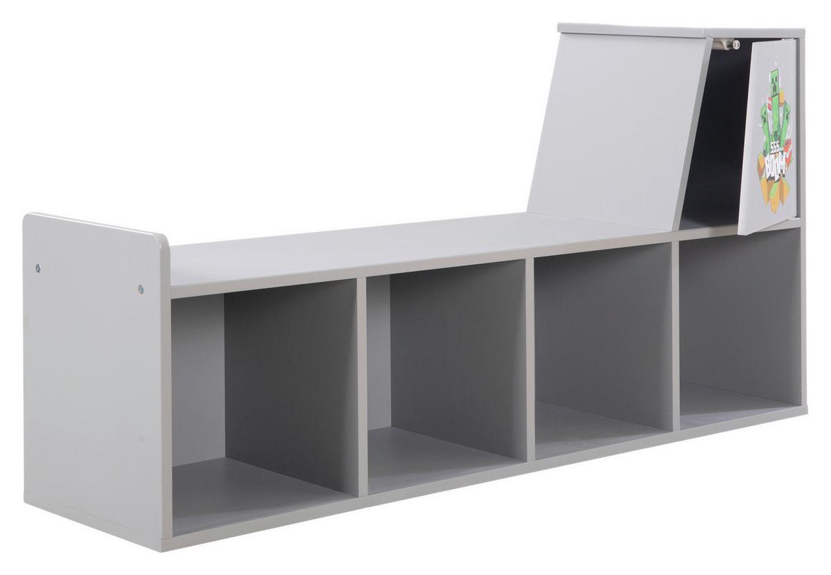 Kindersitzbank Minecraft - Multicolor/Grau, MODERN, Holzwerkstoff/Textil (119/60/30cm) - Minecraft