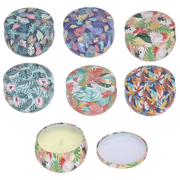 Duftkerze Flowers - Basics, Paraffin/Metall (6,5/4/6,5cm)