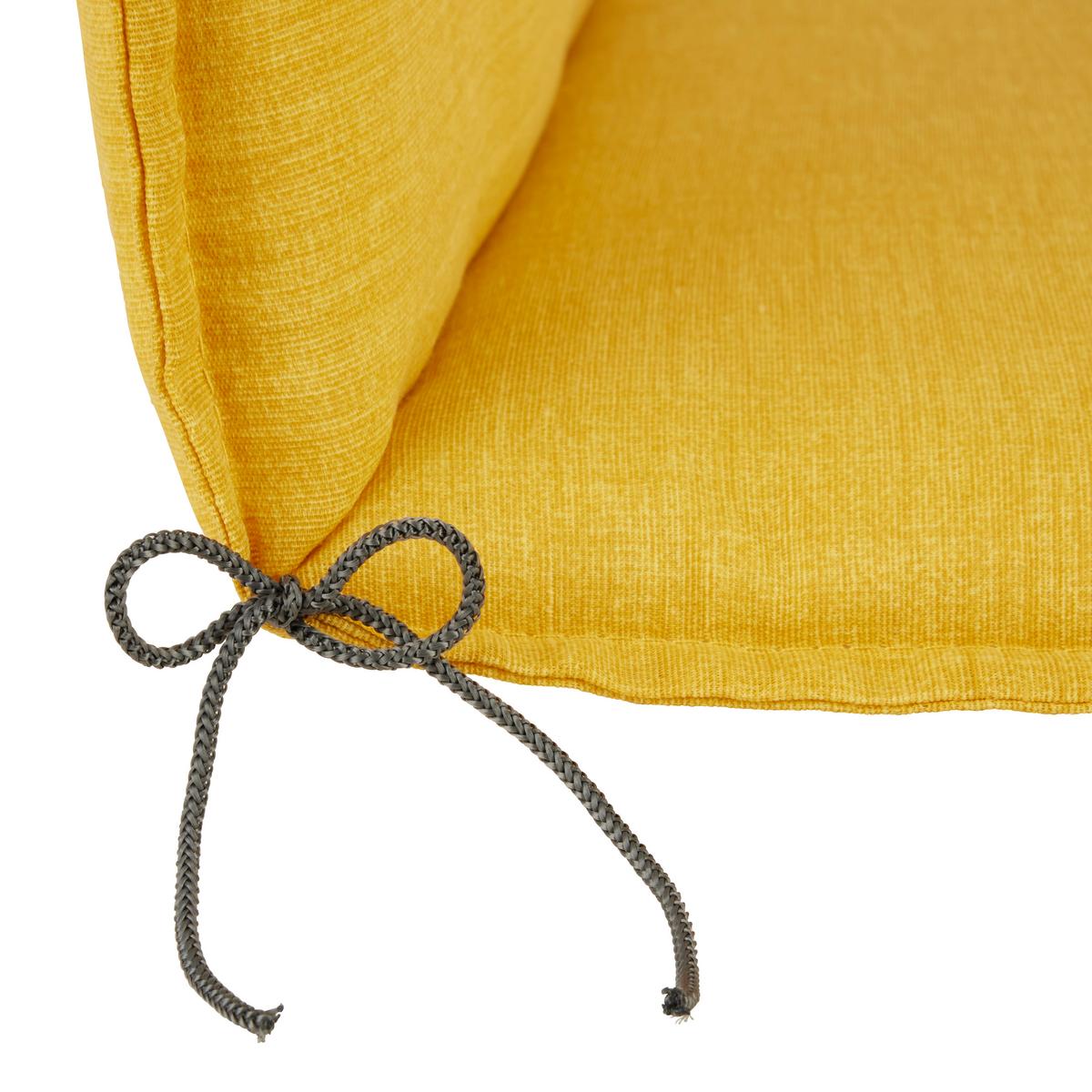 PODLOŽKA NA ŽIDLI GENF 2 - hořčicově žlutá, Basics, textil (120/48/5cm) - Mömax