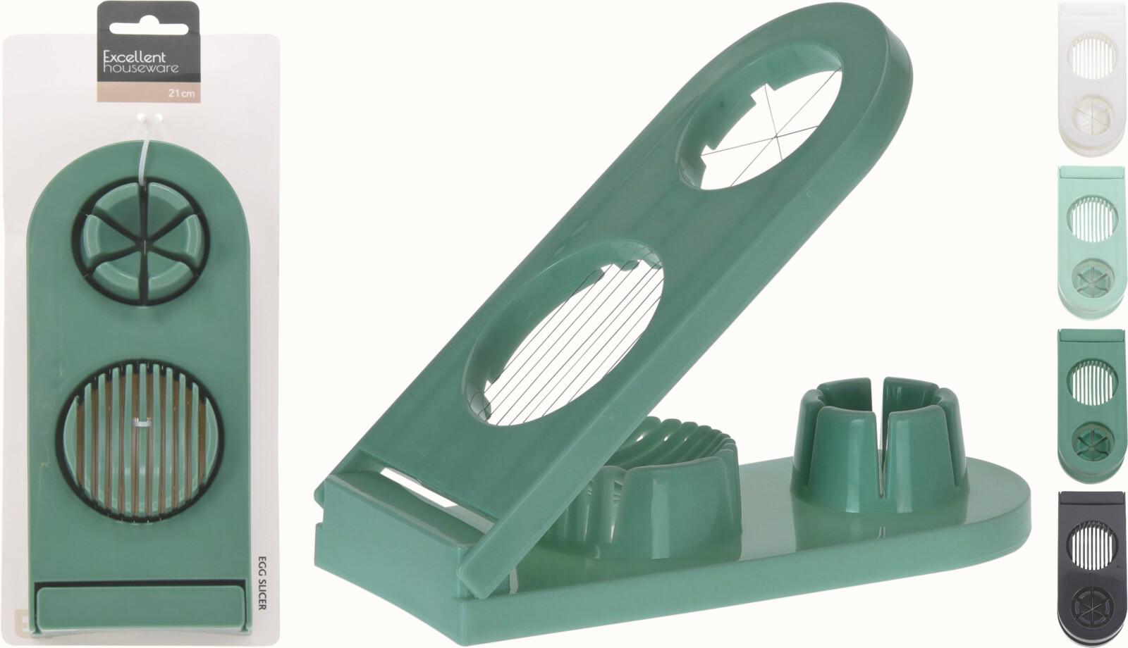 Krájač na vajíčka EGG SLICER - sivá/krémová, Basics (5/28/11.5cm)
