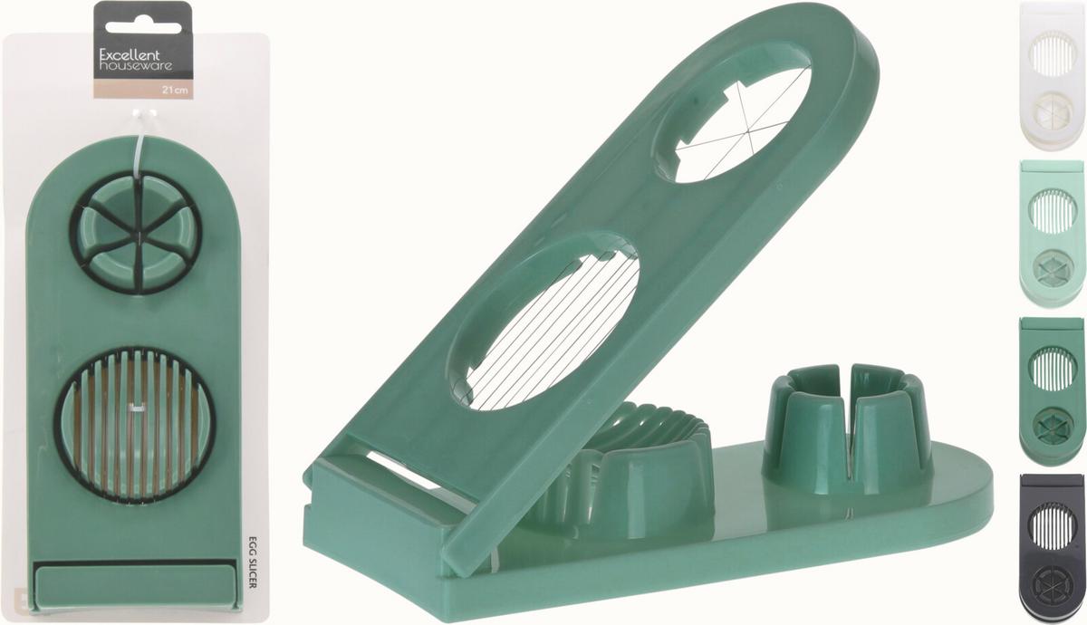 Krájač na vajíčka EGG SLICER - sivá/krémová, Basics (5/28/11.5cm)