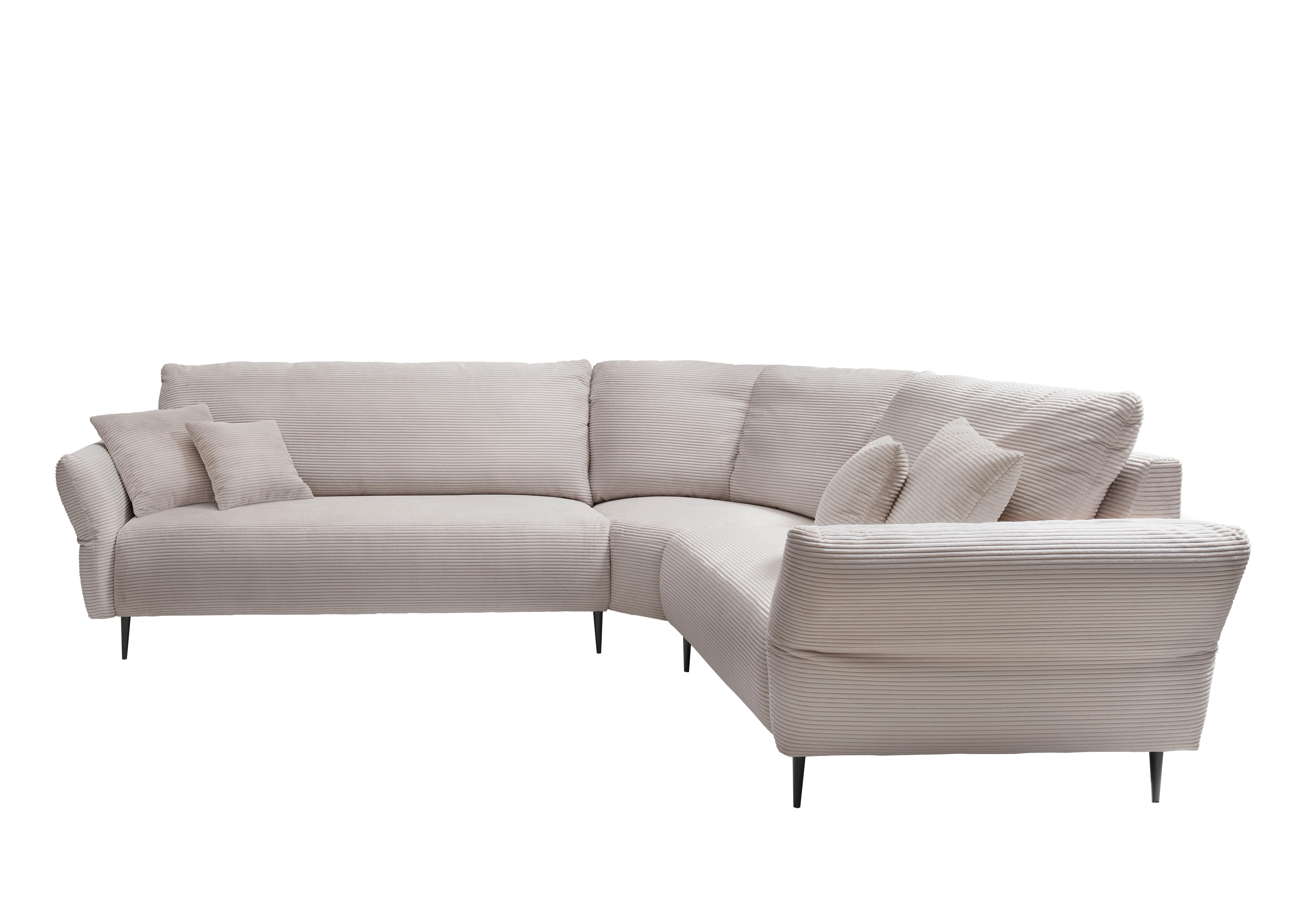 Ecksofa Vanilla Beige S: 294x256 cm - Beige/Schwarz, Design, Textil (294/256cm) - Livetastic