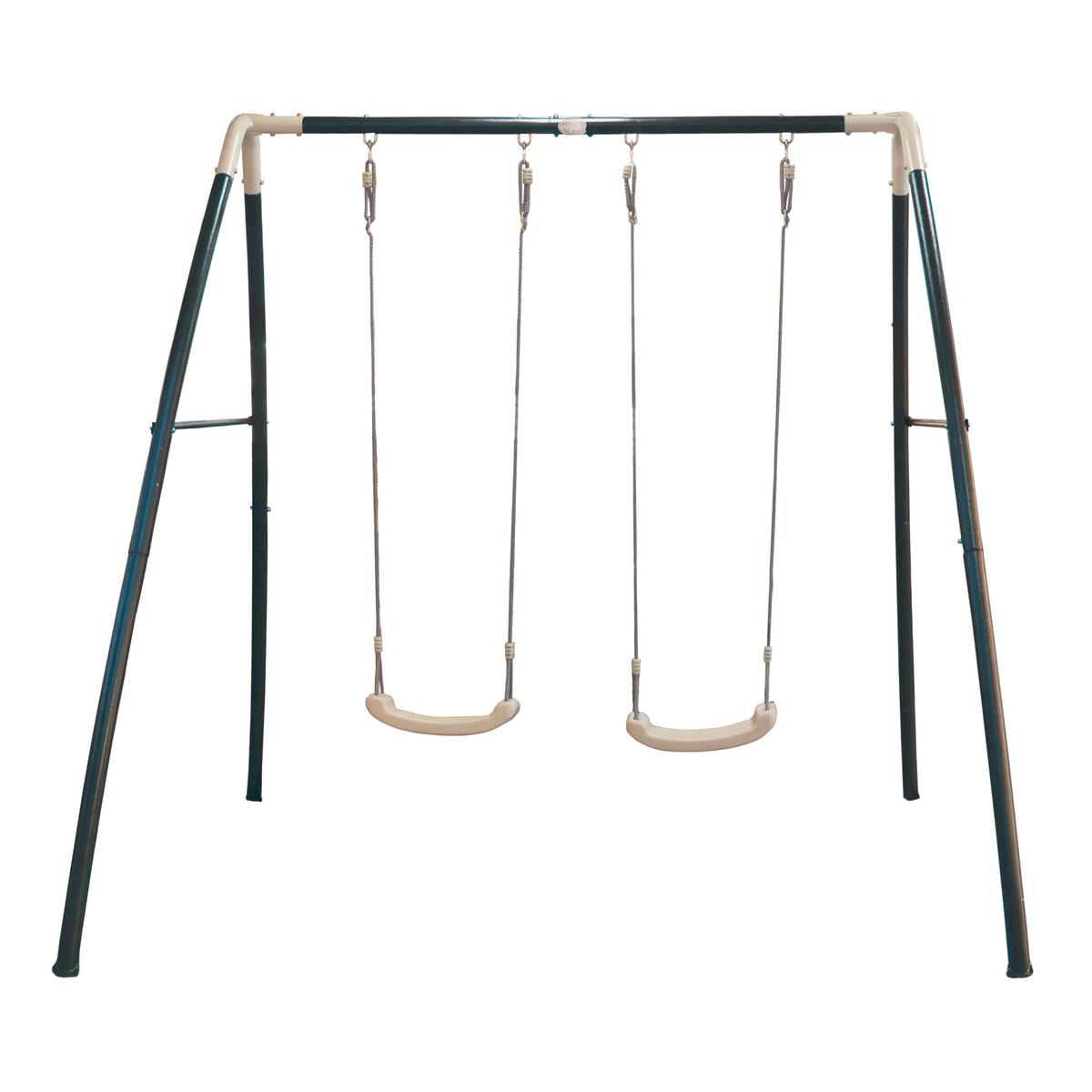Hojdačka Biela, antracitová - biela/antracitová, Basics, kov/plast (210/217/210cm)