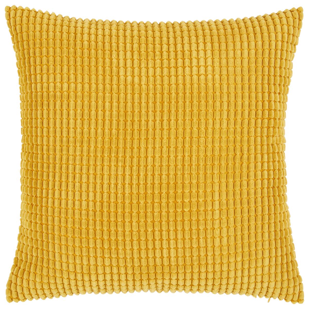 Zierkissen Halina 45x45 cm Fleece Senffarben mit Zipp - Gelb, MODERN, Textil (45/45cm) - Luca Bessoni