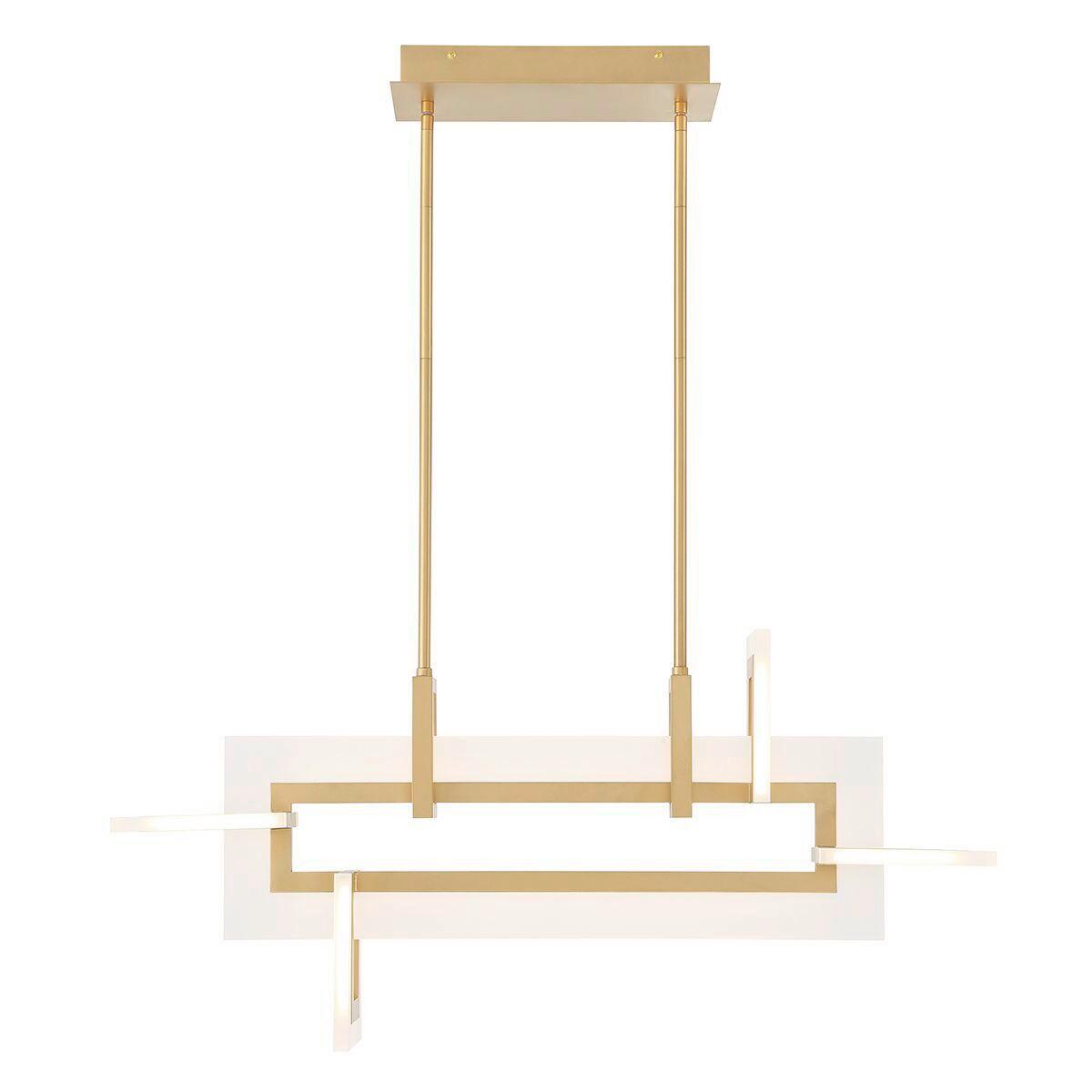 Led Függőlámpa Qn-Inizio-Lp-S-Bg - aranyszínű, Design, műanyag/fém (47,5/84/14cm) - Elstead Lighting