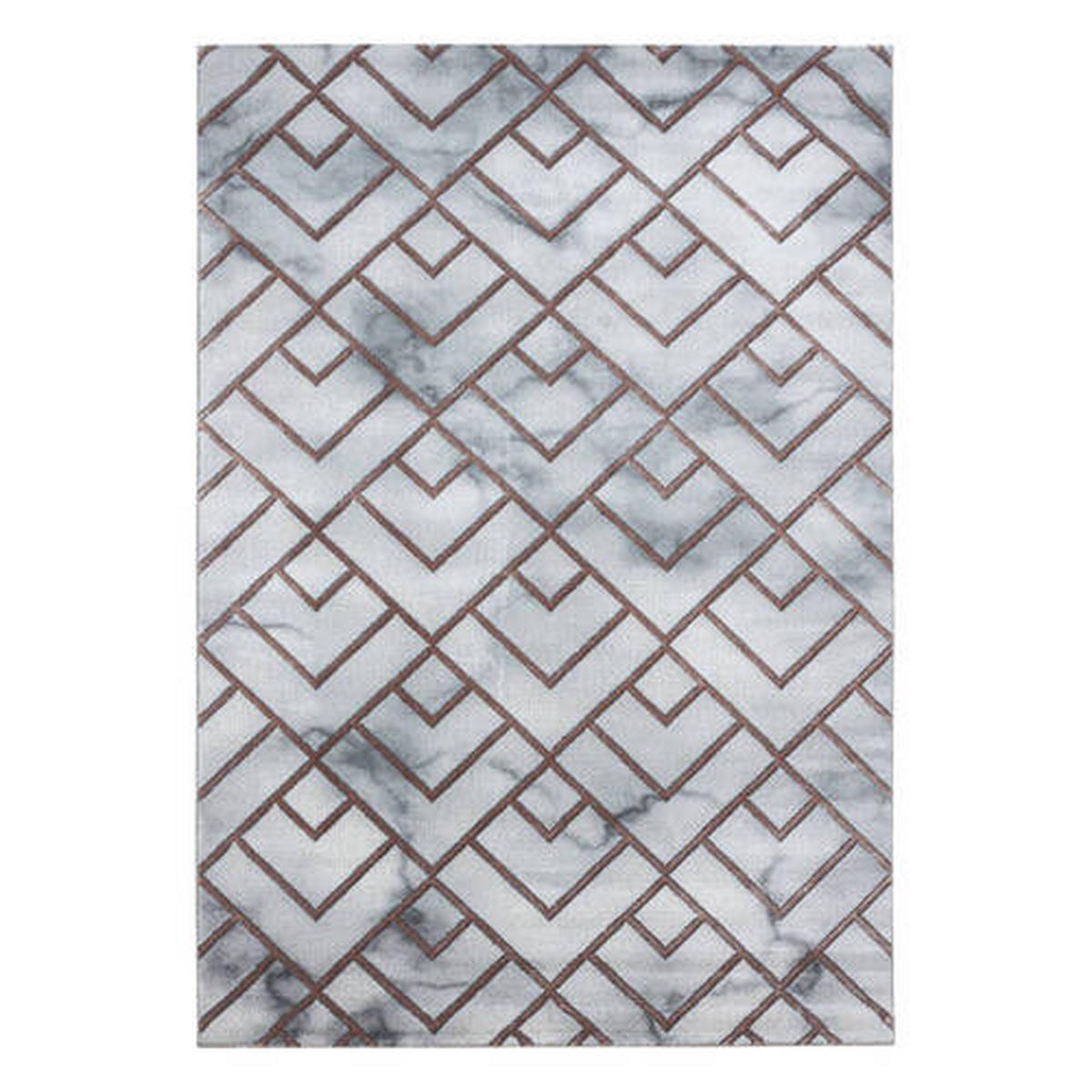 Webteppich Bronze/Hellgrau Naturfaser Naxos 240x340 cm - Bronzefarben, Design, Textil (240/340cm)