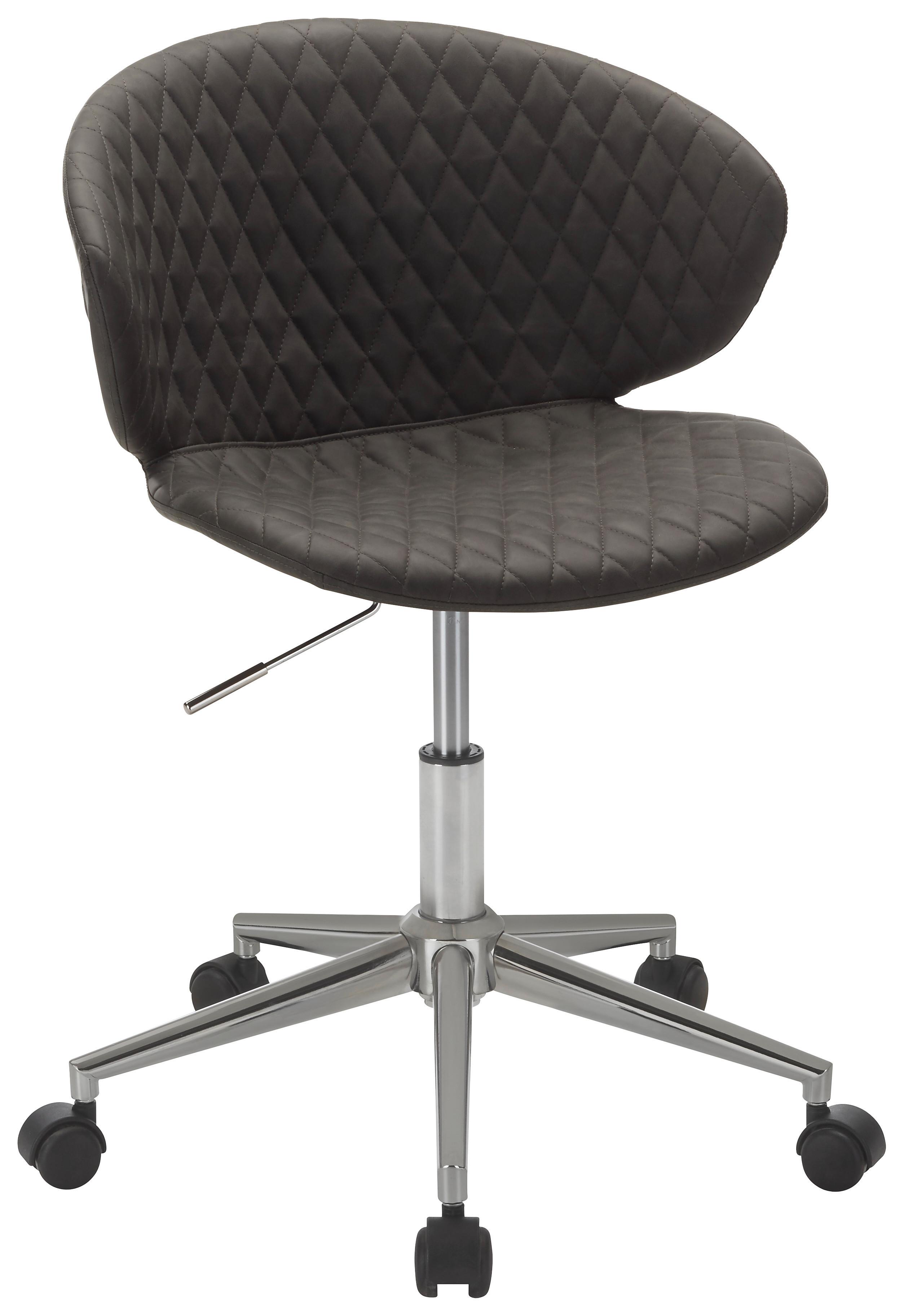 Otočná stolička Stella - sivá/chrómová, Lifestyle, kov/textil (56/73-82,5/49cm) - Modern Living