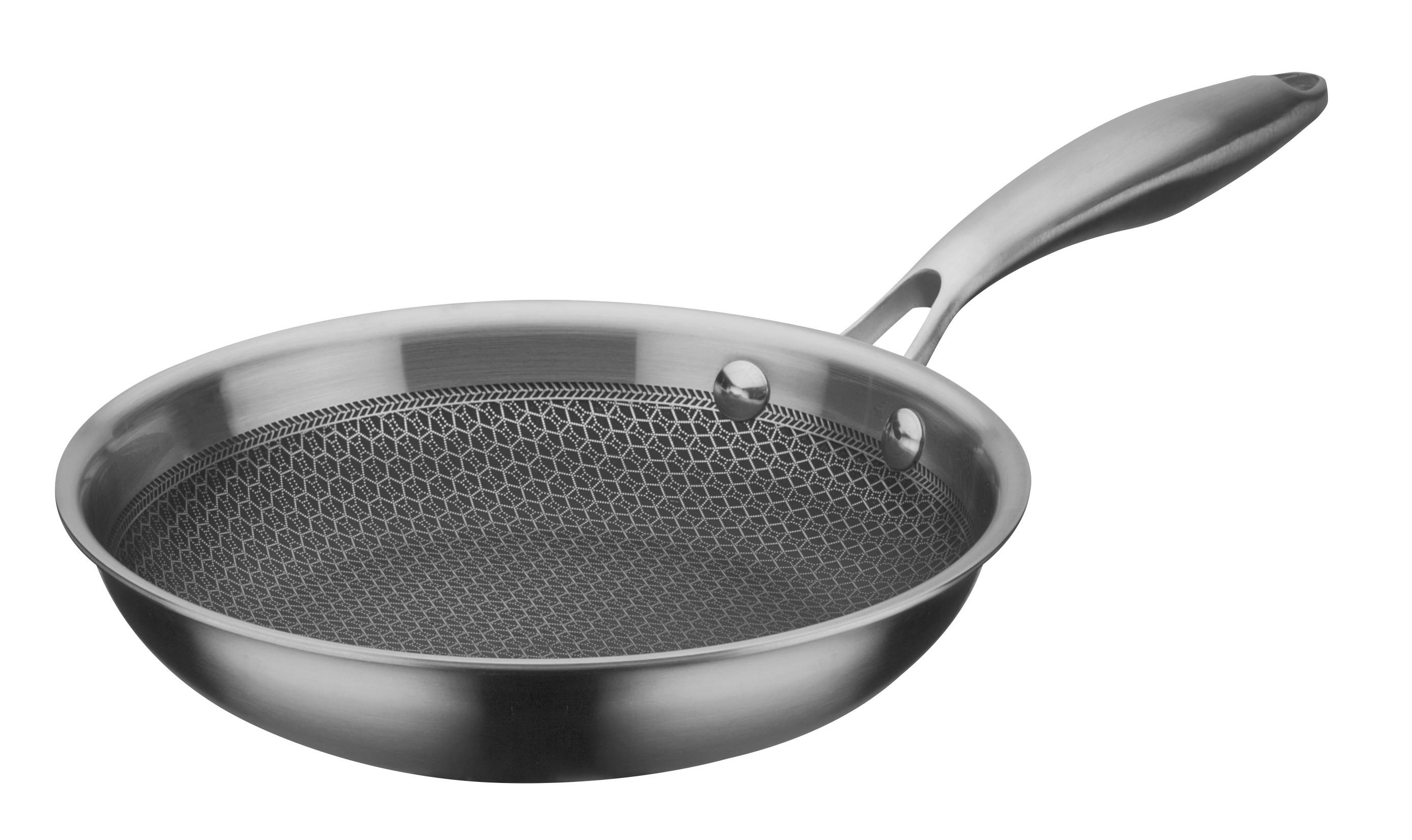 Bratpfanne Inoxxa Black Edelstahlfarben, D:20 cm - Edelstahlfarben, Basics, Metall (20cm) - GSW