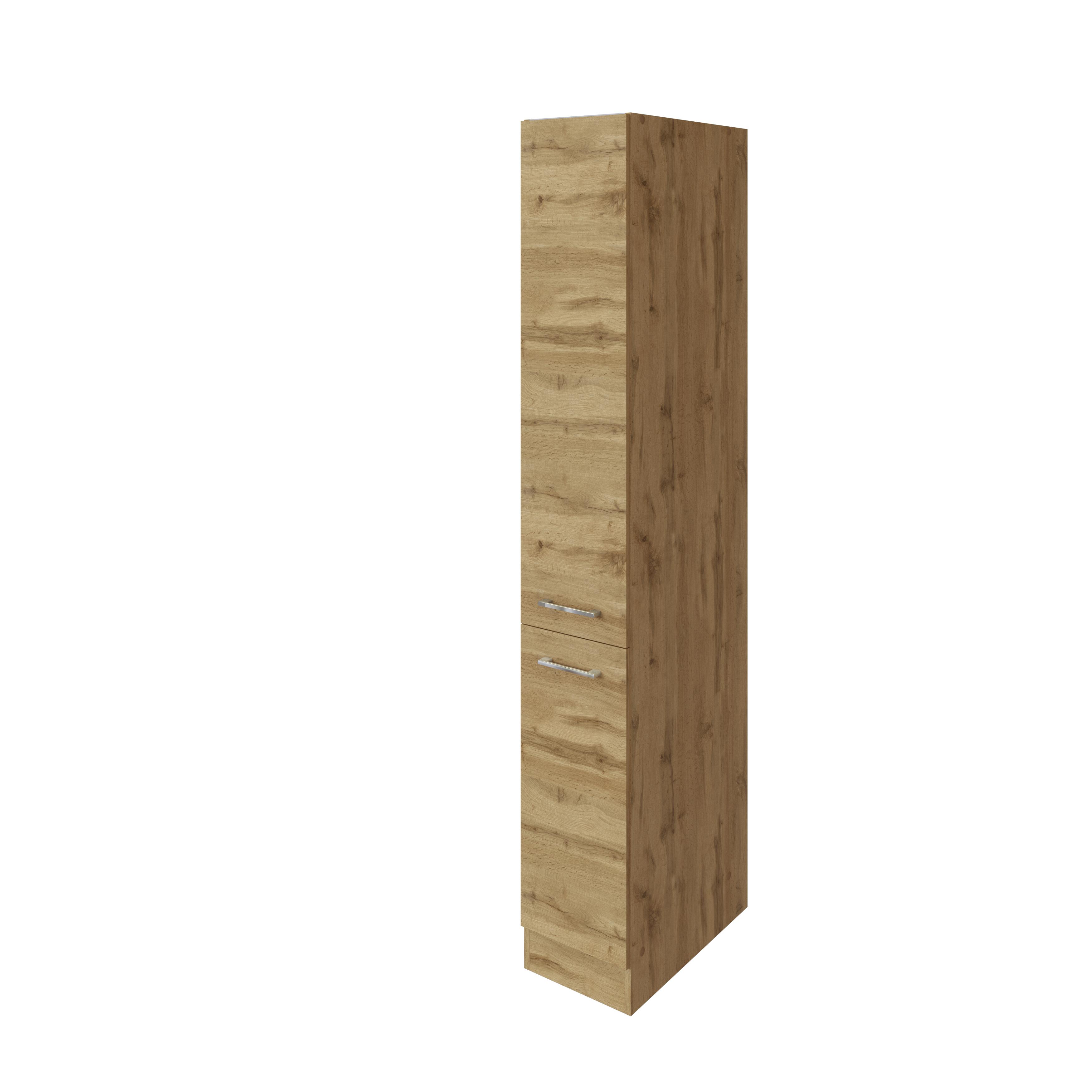 Eichefarbener Apothekerschrank Küche