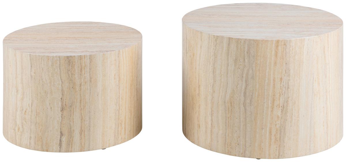Couchtischset Dice Beige, 58 Cm - Beige, Design, Holzwerkstoff (58/58/40cm) - MID.YOU