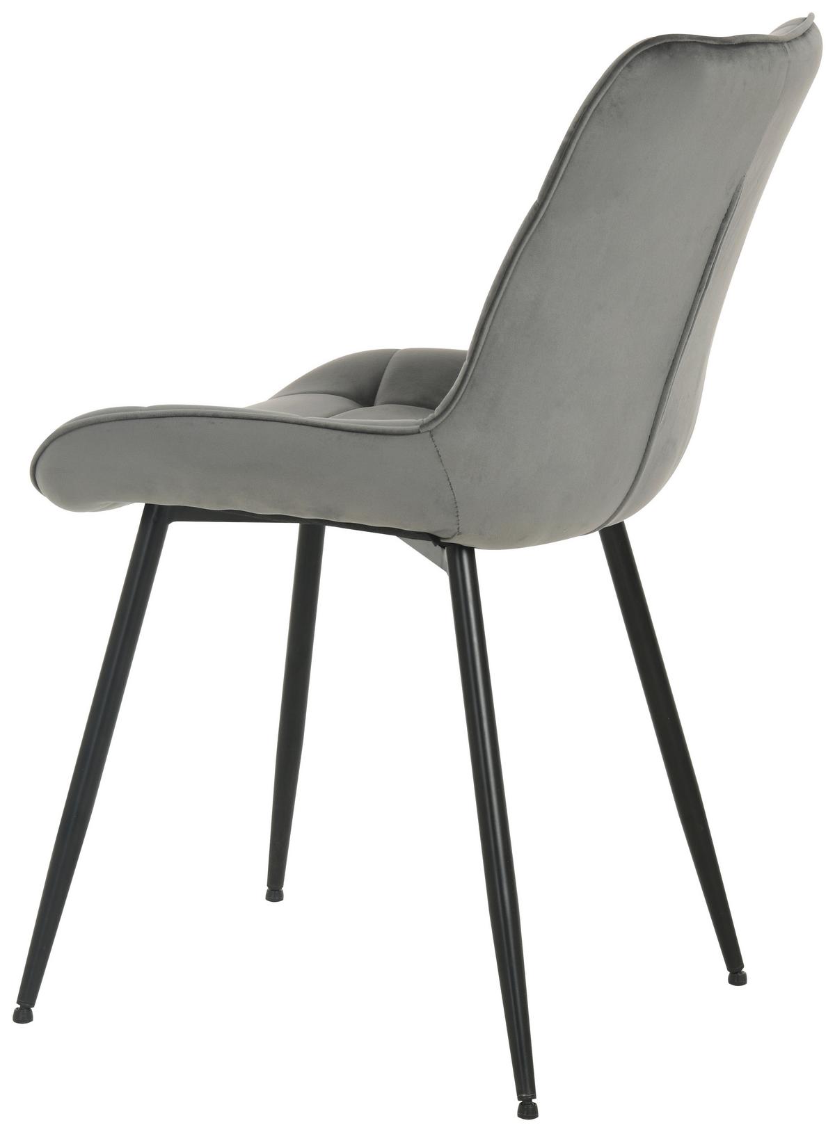 Stuhl-Set Ravenna - Schwarz/Grau, MODERN, Holz/Textil (49/85/61cm) - MID.YOU