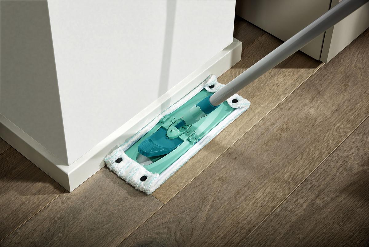 Bodenreinigungsset Combi m mit 12 L-Eimer - Türkis/Grau, Basics, Kunststoff/Metall - Leifheit
