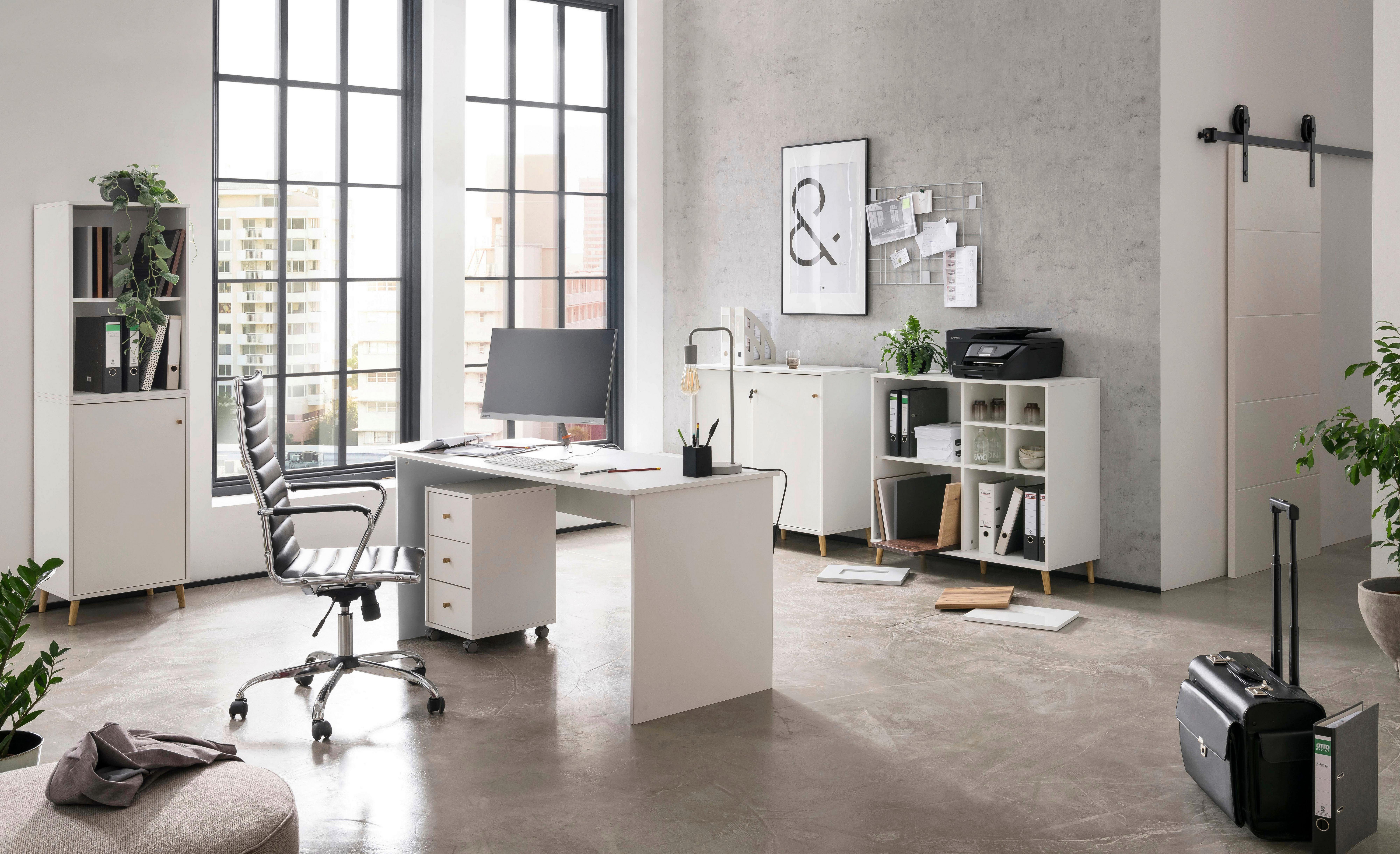 Aktenschrank Holzwerkstoff Weiß B: 50,95 cm - Weiß, MODERN, Holzwerkstoff (50,95/174,2/41cm) - MID.YOU