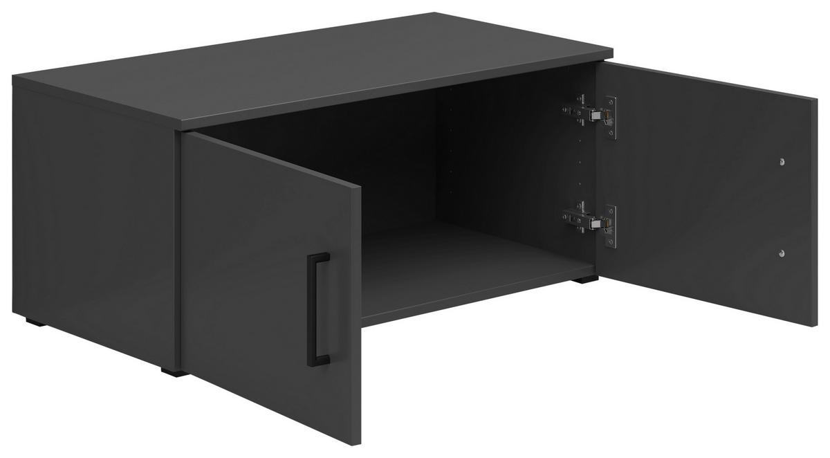 Nadstavec na skriňu MULTISTAURAUM š: 80 cm - čierna/grafitová, Modern, kompozitné drevo/plast (80/35/40cm)