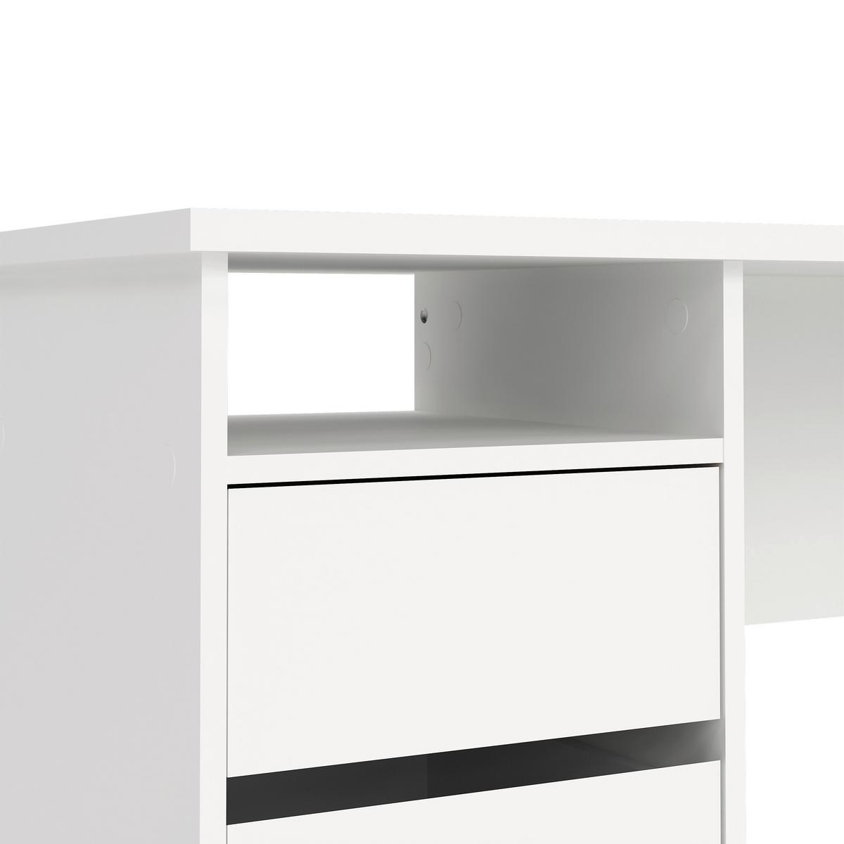 Schreibtisch Function Plus, Weiß, L: 110 Cm - Weiß, MODERN, Holzwerkstoff (110/48,5/76cm) - MID.YOU