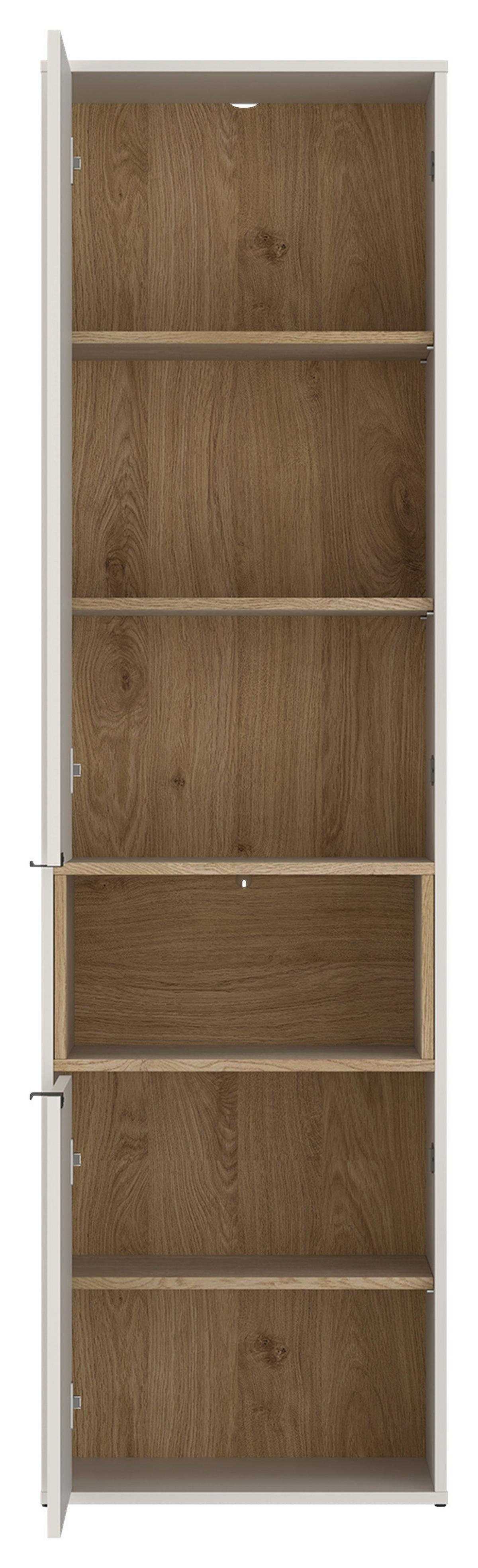 Schrank Samm Eichefarben, Beige B: 53,6 cm - Eichefarben/Beige, Trend, Holzwerkstoff (53,6/190,5/40cm)
