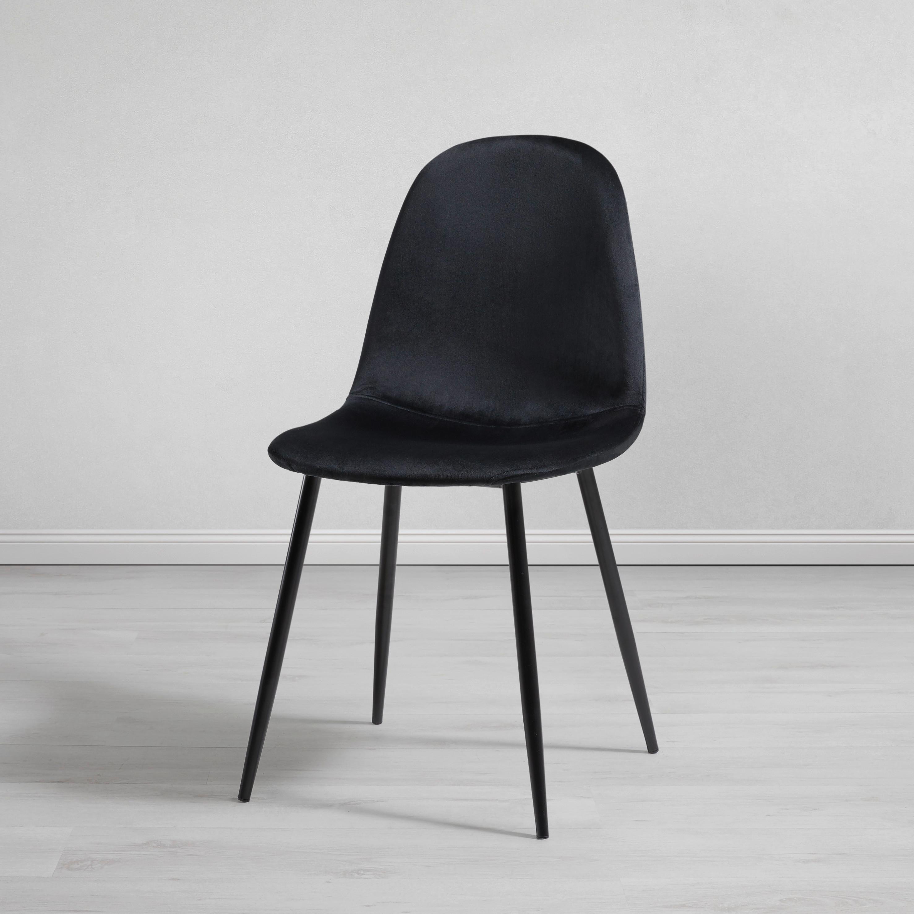 Židle Lio - černá, Moderní, kov/dřevo (43/86/55cm) - Modern Living