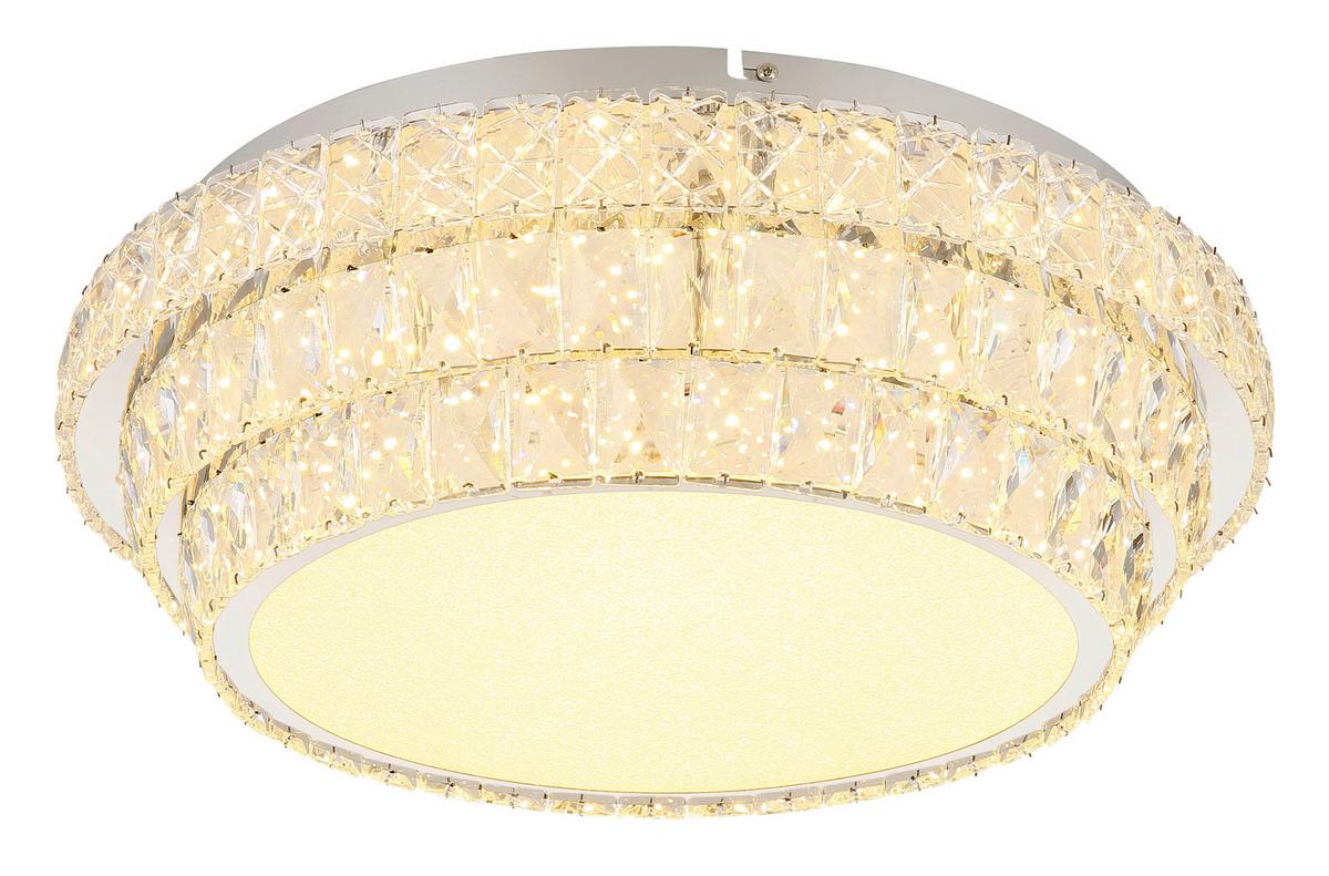 LED-Deckenleuchte 68157-48 - Klar/Chromfarben, LIFESTYLE, Kunststoff/Metall (50/15,5cm) - Globo