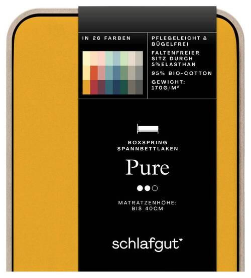 Boxspring-spannleintuch Pure Boxspring - Currygelb, Basics, Textil (140-160/200-220cm) - Schlafgut