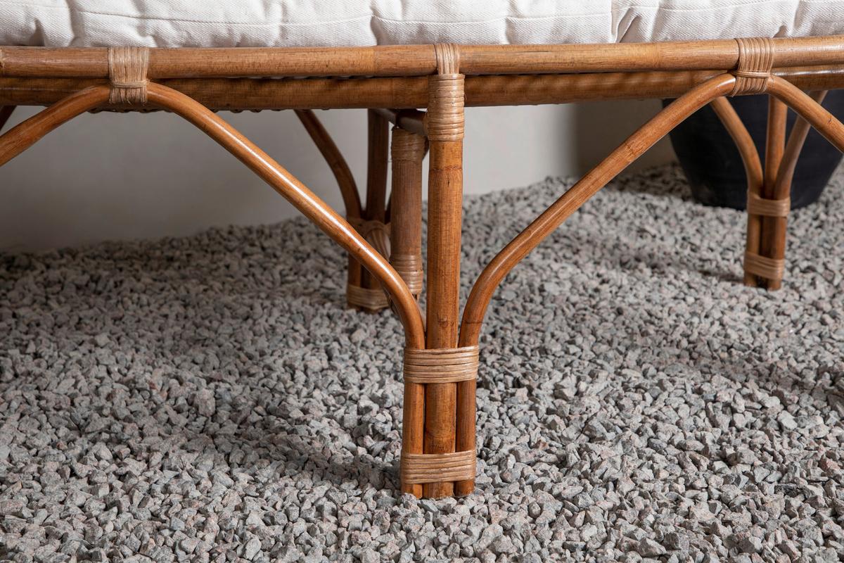 Loungesofa Nella Aus Holz - Naturfarben/Weiß, KONVENTIONELL, Holz (130/93/82cm) - Gardenson